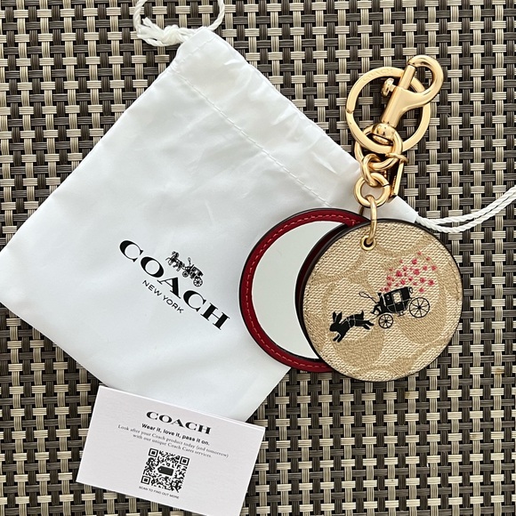 Coach Keychains Rabbit Coach | Bags | Coach Lunar New Year Rabbit Bag Charm Mirror Keychain ...